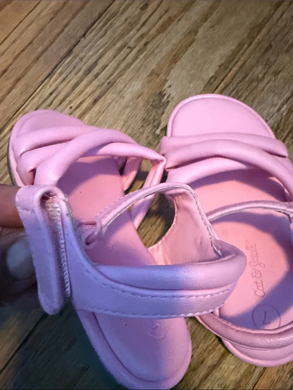 Cat & Jack Light Pink Kids Strap Sandals